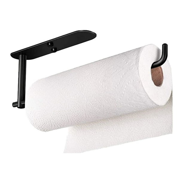Xihbxyly Porta Toallas de Papel Perforado, Diseño Colgante Que Ahorra Espacio, Fácil Instalación Sin Taladros, Uso Versátil En Cocina, Garaje y Baño, Almacenamiento de Bolsas de Conservación de Alime