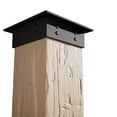 thumbnail image 3 of Ekena Millwork 18"W x 8'H Hand Hewn Endurathane Faux Wood Non-Tapered Square Column Wrap w/ Faux Iron Capital & Base, 3 of 20