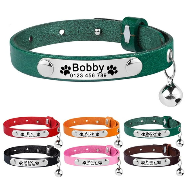 Cat Collar Adjustable Leather Custom Cat Supplies Carved Cat Collar Small Cat Collar Unisex Pet Collar Cat Accessories Collars Walmart