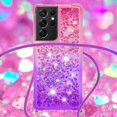 thumbnail image 4 of Funda para Samsung Galaxy S21 Ultra 5G Brillantina Líquida Divertida Reluciente y con Cristales en Movimiento Cuerpo Cruzado con Cordón Ajustable, 4 of 5