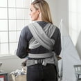 thumbnail image 5 of Boppy Baby Carrier—ComfyChic | Pearl Gray with Vegan Leather Accent and Waist Pocket| Hybrid Wrap | 4 Carrying Positions, 0m+ 8-35lbs | Soft Yoga-Inspired Fabric with Integrated Storage Pouch, 5 of 6