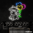 thumbnail image 2 of Craftnamesign Cow Ballon Neon Sign, Kid Room Decor, Nursery LED Signage, 2 of 4