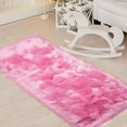 thumbnail image 2 of REGALWOVEN Faux Fur Area Rug Shaggy Floor Mat, Rose Red 2x5 Feet Rectangle, 2 of 8