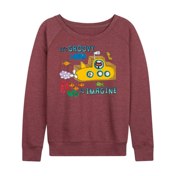 Pete The Cat - It's Groovy To Imagine - Women's Lightweight French Terry Long Sleeve Shirt