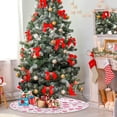 thumbnail image 4 of FMSHPON Valentine's Day Romantic PinkRed Love Hearts Xmas Christmas Tree Skirt Stand Mat for Holiday Party Decoration Indoor Outdoor 48 inches, 4 of 6