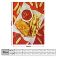 thumbnail image 4 of Creowell Custom Chicken Nuggets French Fries Blanket Throw Super Soft and Cozy Blankets for Home Decoration, Couch, Bed, Sofa Small for Kids for All Seasons  60x80in, 4 of 6