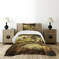 thumbnail image 4 of Ambesonne Medieval Quilted Bedspread Set 2 Pcs, Old Scottish Castle, Twin Size, Grey Green, 4 of 5