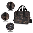 thumbnail image 5 of Insulated Crossbody Lunch Bag 10L Lunch Tote with Adjustable Shoulder Strap for Work Office Picnic Mushrooms and Glittering Stars, 5 of 6