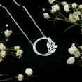 thumbnail image 3 of Rosec Jewels Certified Moissanite Eternity Necklace, Nature Inspired Necklace (D-VS1 Quality), 925 Sterling Silver, 3 of 8