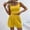 Yellow, variant on LADIGASU Women's Spring And Summer Solid Tank Top Shorts Two Piece Casual Home Set