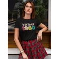 thumbnail image 2 of 1980 Vintage Style T-Shirt Women -Image by Shutterstock, Female x-Large, 2 of 4
