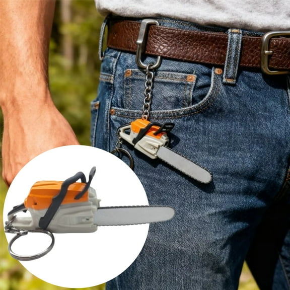 Chainsaw Keychain 3.8 Inch– Cute Mini Tool-Themed Key Ring, Portable Chainsaw Accessory for Outdoor Fans, Backpack Charm & Collectible Gift,1PCS