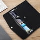 thumbnail image 3 of Carpeta de documentos Desiderio, impermeable, de piel sintética, tamaño A4, organizador de archivos, portafolios, cierre magnético, color negro, 3 of 5