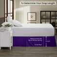 thumbnail image 4 of Dee's Collection Magic Bed Skirt 12 Inch Drop Length 100% Microfiber Fabric Pleated Split Corners (Full XL-Purple), 4 of 7