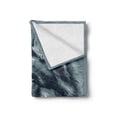 thumbnail image 2 of Animal Soft Flannel Fleece Throw Blanket, Wild Timber Wolf Portrait Hunter Exotic Creature Mystery Mammal Hunter Graphic, Cozy Plush for Indoor and Outdoor Use, 70" x 90", Slate Blue, by Ambesonne, 2 of 6