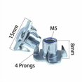 thumbnail image 4 of Tuercas para persianas T-Nut Odinest M5 x 8 mm, 4 puntas, paquete de 60, 4 of 8
