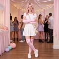 thumbnail image 6 of WJOSBXT 2026 Women's Striped Over Knee Thigh High Socks With Arm Warmer Fingerless Gloves Set for Halloween Christmas, 6 of 7