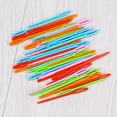 thumbnail image 5 of 100pcs Plastic Sewing Needles Colorful Large Holes Weaving Tools Needles for Kids Adult (7cm Random Color), 5 of 5