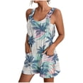 thumbnail image 1 of Pantalones Cortos de las Mujeres para el Verano Casual Impreso Camisola Sudadera con Correa Trasera, Deportivo Conjunto de Dos Piezas, 1 of 7