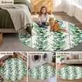 thumbnail image 6 of Eucalyptus Leaves Round Area Rugs 3 ft, Summer Spring Plant Wood Grain Washable Small Area Rug with Non-Slip Sturdy Edge Binding Round Front Door Mat Floor Carpet for Entryway, 6 of 9