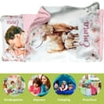 thumbnail image 3 of AOLOA Custom Toddler Nap Mat for Preschool, Personalized Name Highland Cow Design Kids Sleeping Bag for Daycare, Roll Up Sleeping Mat with Removable Pillow and Soft Dot Minky Blanke for Girls Camping, 3 of 8