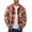 Orange, variant on Mens Flannel Shirt Casual Plaid Shirt Long Sleeve Fall Shacket