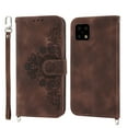 thumbnail image 3 of Nalacover Case for Samsung A22 5G, PU Leather Wallet Phone Crossbody Flip Case with Credit Card Holder and Shoulder Wrist Strap Magnetic Stand Shockproof Cover for Samsung Galaxy A22 5G, Brown, 3 of 16