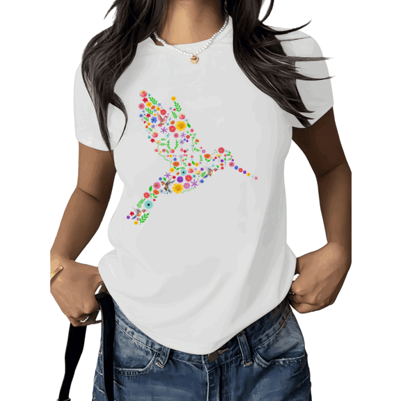 White Print Tshirt Floral New York State Map Graphic Tees Shirts NY Travel Souvenir State Pride Flower Graphic Casual Loose Fit Tee S 5XL Tops