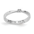 thumbnail image 1 of SS White Ice .03ct. Diamond Ring Size 8, 1 of 3