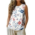 thumbnail image 2 of Vetsdori Womens Summer Tank Tops Sleeveless Work Shirts July 4th Red White and Blue Casual Independence Day Camisole Patriotic Tops for Women Undershirts, 2 of 6