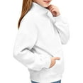 thumbnail image 6 of XIMIN Mock Neck Sweatshirt for Girl Kids Cotton Pullover Shirts Long Sleeve Turtleneck Casual Solid Color Pullover Girls Turtleneck for Autumn and Winter, 6 of 7