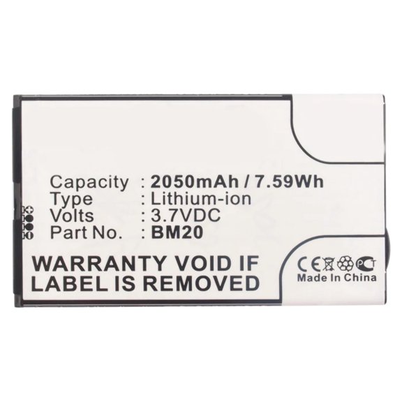 Batteries N Accessories BNA-WB-L3713 Cell Phone Battery - Li-Ion, 3.7V, 2050 mAh, Ultra High Capacity Battery - Replacement for Xiaomi BM20 Battery