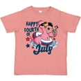 thumbnail image 3 of Inktastic Happy 4th of July with Patriotic Flamingo Boys or Girls Toddler T-Shirt, 3 of 5