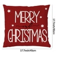 thumbnail image 5 of Precios Inmejorables, Funda de almohada navideña roja con diseño de copos de nieve y árbol de Navidad, funda de cojín para sofá, núcleo no incluido Akmoler, 5 of 5