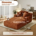 thumbnail image 2 of Aukfa 78.7" Extra Long Chaise Lounge Sofa, Oversized Upholstered Couch with 3 Pillows for Indoor Living Room/Bedroom,Orange, 2 of 8