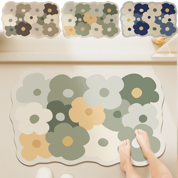 XWSHYW Alfombras de Baño Alfombrillas Absorbentes para El Baño, Alfombrillas Antideslizantes de Secado Rápido para La Ducha