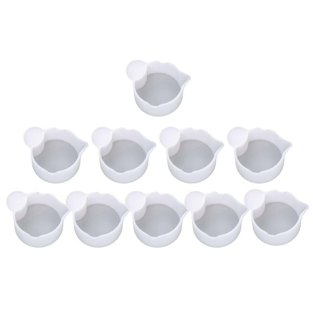 Vasos de resina para mezclar Tazas Medidoras Té Café Cocinar Cucharas Pegamento Palo Pastel De Azúcar Ranura Para Tarjeta Para Hornear 46x35x20mm Ranura para tarjeta Magideal Vasos de resina para mezclar