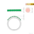 thumbnail image 4 of Angara Natural 0.81 Ct. Emerald Non Eternity Wedding Band in 14K White Gold for Women (Ring Size: 3.5), 4 of 9
