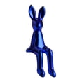 thumbnail image 1 of Escultura decorativa de conejo, estatua ligera de conejo sentado, figura creativa Azul, 1 of 9