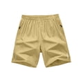 thumbnail image 2 of Nestiefly Men's Athletic Shorts Quick Dry Lightweight Linerless Gym Workout Hiking Shorts with Zipper Pockets Khaki 2XL, 2 of 6