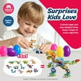 thumbnail image 4 of Ayieyill 12Pcs Pre Filled Easter Eggs with Dinosaurs Building Blocks, Egg Surprise Toys for Easter Basket Stuffers, Colorful, 4 of 9