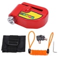 thumbnail image 1 of 2024，Disc Brake Lock Security Alarm Waterproof Steel Anti Theft Tool for Bicycle Electric Car MotorcycleRed, 1 of 5