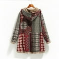 thumbnail image 5 of Patlollav Womens Cotton and Linen Hoodies Fall Winter Fleece Jacket Sweatshirts, 5 of 6
