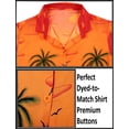 thumbnail image 6 of HAPPY BAY Women's Hawaiian Shirts for Women Button Down Summer Short Sleeve Vintage Tops Blouse Shirt M plus-size Seashore, Orange, 6 of 6