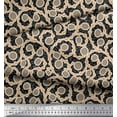 thumbnail image 2 of Soimoi Rayon Fabric Artistic Leaves Print Fabric by Yard 42 Inch Wide, 2 of 5