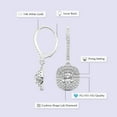 thumbnail image 2 of Diamond Dangle Earring| 2 Ct IGI Certified Cushion Shape Lab Grown Diamond Dangle | 14K White Gold | Freyde Double Halo Lab Diamond Earring| Prong Setting | FG-VS1-VS2 Quality | Friendly Diamonds, 2 of 6