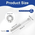 thumbnail image 2 of Uxcell Lifting Shoulder Eye Bolts, Machinery Shoulder Lifting Screw Bolt 304 Stainless Steel Threaded Screw Eyebolt M10x128mm 5, 2 of 7