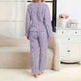 thumbnail image 5 of Hearthz Women Fleece Pajamas Set 2 Piece Fluffy Cozy Soft Pj Loungewear Winter Sherpa Warm Fuzzy Cozy Sleepwear Pajama Sets, 5 of 5