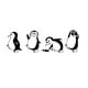 thumbnail image 1 of Adhesivos de pared de pingüinos removibles para bricolaje; calcomanías de PVC negras con dibujos animados para la decoración de azulejos de la pared de la habitación infantil o del bebé, 1 of 7