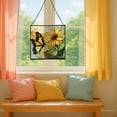 thumbnail image 5 of Butterfly and Black-eyed Susan Flower Stained Glass Panels – Square Shaped Window Hangings, Tiffany Glass Traditional Art Crafts for Home Decor Gifts 80OR18, 5 of 6
